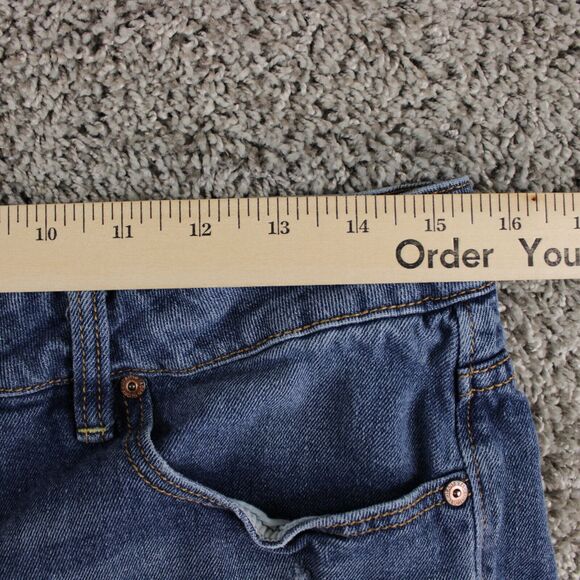 Faded Glory Denim Shorts Womens 12 Blue Cuffed Casual Fit - Picture 4 of 8